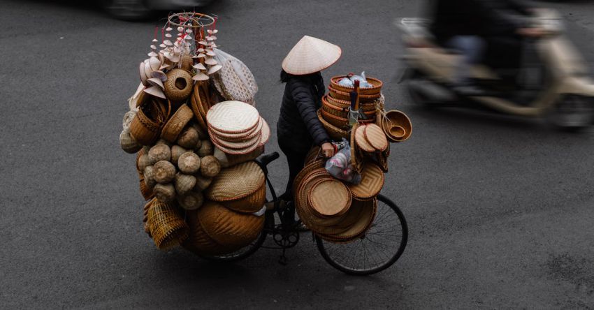 Personalization - Person Riding Extremely Packed Bike